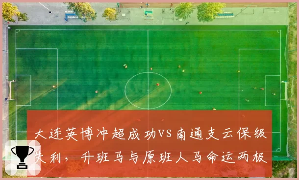 大连英博冲超成功vs南通支云保级失利,升班马与原班人马命运两极分化